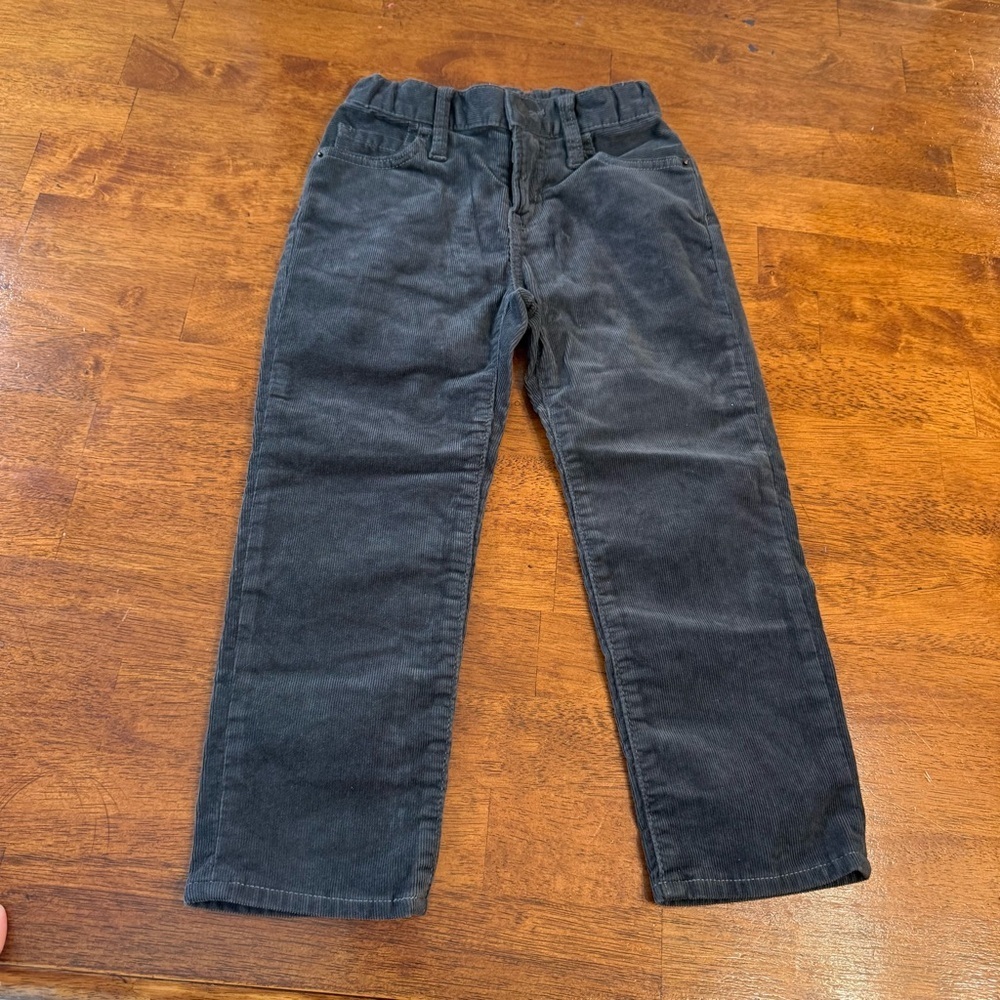 Kids Gap Dark Gray Corduroy Pants size 5 original straight